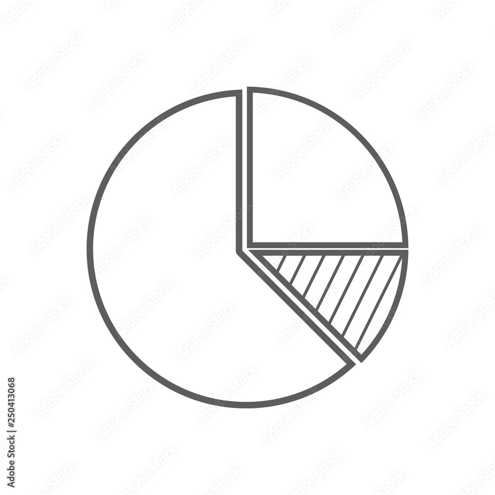 Poster diagram pie icon. element of finance for mobile concept and web apps icon. outline, thin line icon f