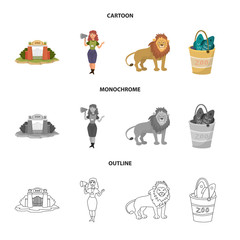 Isolated object of nature  and fun  sign. Set of nature  and entertainment vector icon for stock.