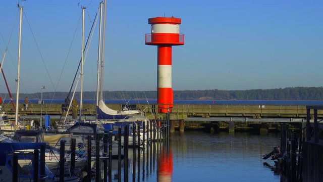 Eckernf&ouml;rde Lighthouse in late sunlight