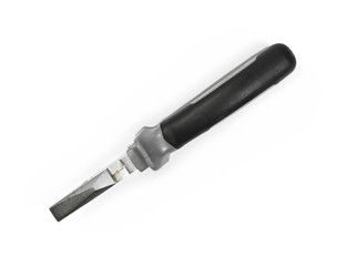 Metal pilers, nippers isolated on white background, top view 