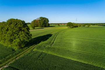 Fototapeta na wymiar Landschaft in Deutschland aus der Luft