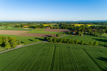 Landschaft in Deutschland aus der Luft