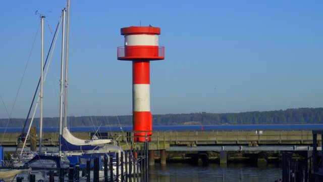 Eckernf&ouml;rde Lighthouse in late sunlight