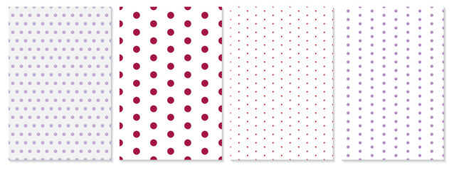 Polka dot pattern vector. Baby background.