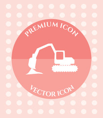 Excavator Icon for Web, Applications, Software & Graphic Designs.