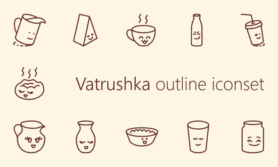 Vatrushka outline iconset