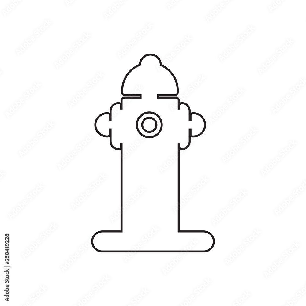 Poster hydrant icon. element of fire guardfor mobile concept and web apps icon. outline, thin line icon for