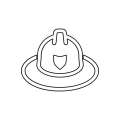 Fireman hat icon. Element of fire guardfor mobile concept and web apps icon. Outline, thin line icon for website design and development, app development