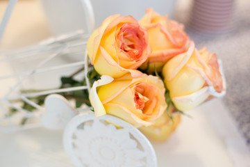 bouquet of white roses