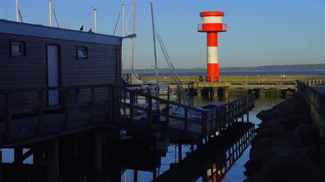 Eckernf&ouml;rde Lighthouse in late sunlight