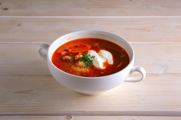 Carrot and tomato beef soup