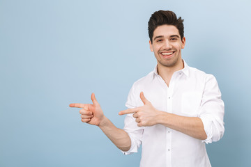 Portrait of a cheerful handsome young man