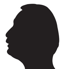 a man head silhouette vector