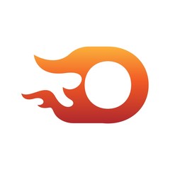 Letter Fire Logo  Illustration, Vector.