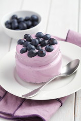 Blueberry yogurt with fresh berries