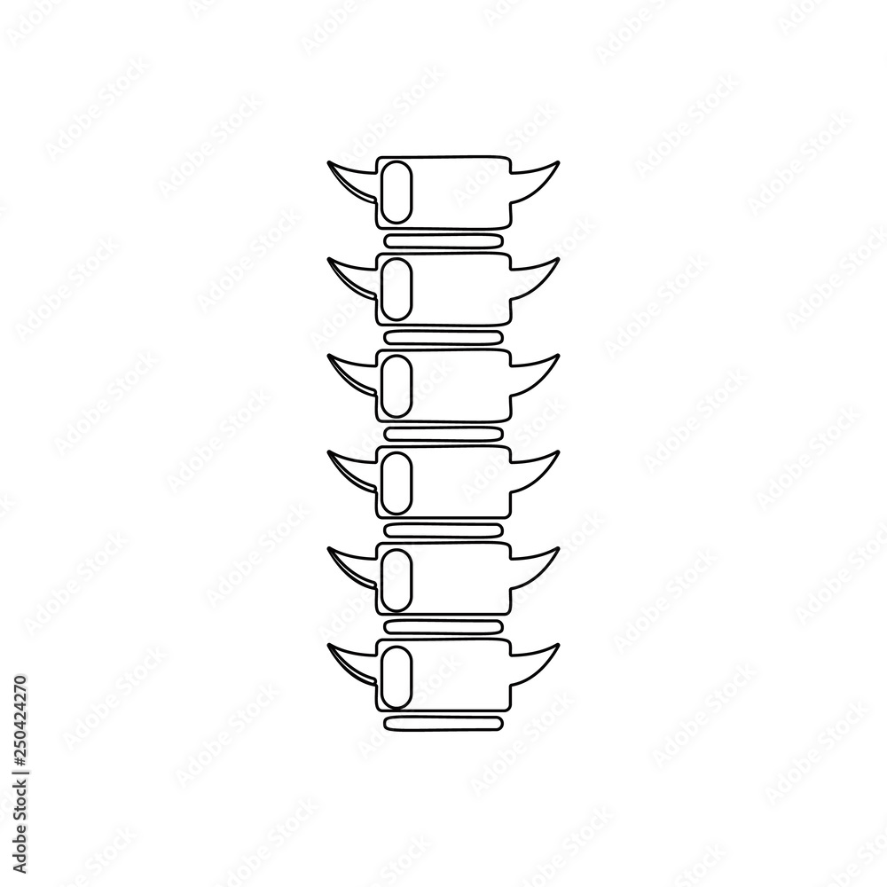 Poster spine icon. element of human parts for mobile concept and web apps icon. outline, thin line icon for