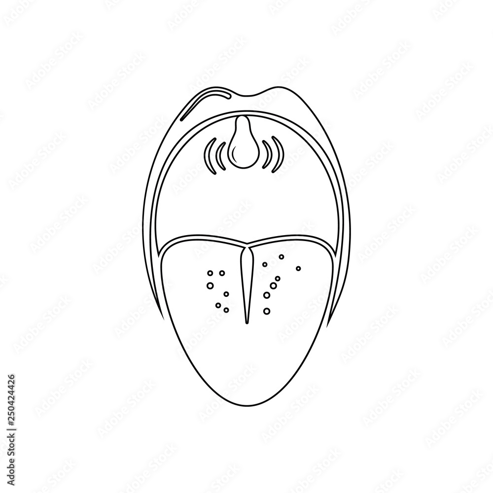 Poster oral cavity icon. element of human parts for mobile concept and web apps icon. outline, thin line ic