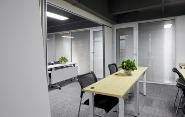 Simple meeting room and classroom interior