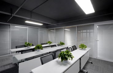 Simple meeting room and classroom interior