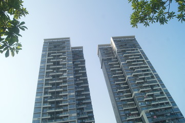 Fototapeta premium Shenzhen, China: residential architecture landscape