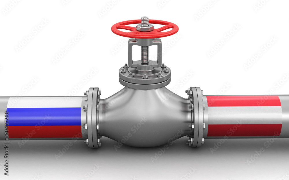 Poster pipeline with flags. image with clipping path