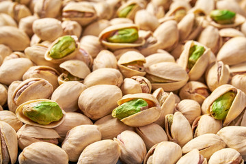 Pistachios  background   close-up, healty food