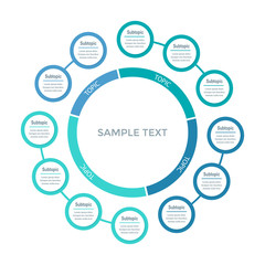Vector business infographic template in flat style