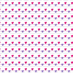 Heart seamless pattern.Colorful hearts.Packaging design for gift wrap. Abstract geometric modern background.   