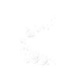 Vector Soap Water Bubbles. Transparent Isolated Realistic Design Elements. Can be used with any Background