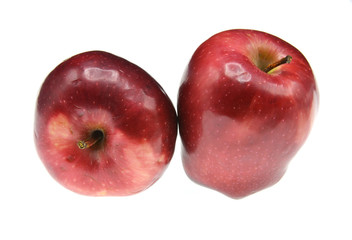 red apples isolated on white background