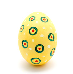 Perfect colorful handmade easter egg isolated