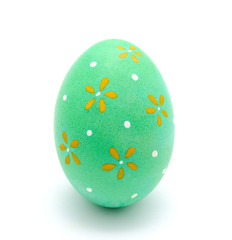 Perfect colorful handmade easter egg isolated