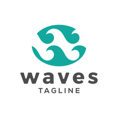 Waves, initial W vector logo inspiration