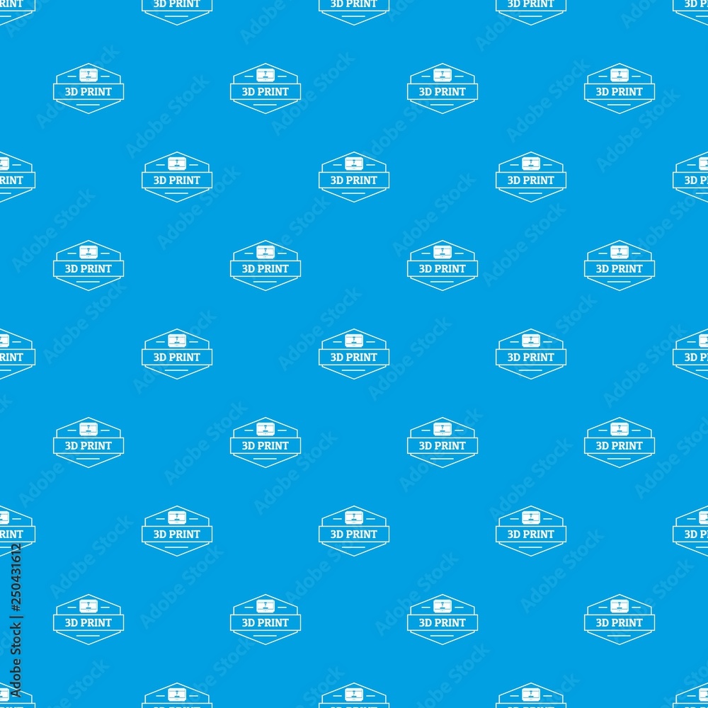 Poster technology 3d printing pattern vector seamless blue repeat for any use
