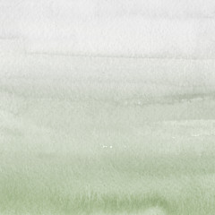 Green ink and watercolor textures on white paper background. Paint leaks and ombre effects. Hand painted abstract image. © artistmef