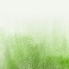 Green ink and watercolor textures on white paper background. Paint leaks and ombre effects. Hand painted abstract image. © artistmef