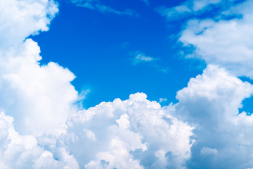 Obraz na płótnie Canvas Blue sky with white clouds. Sky background