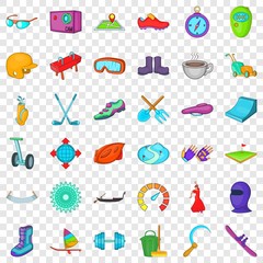 Sport activity icons set. Cartoon style of 36 sport activity vector icons for web for any design