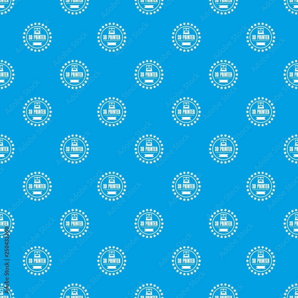 Poster prototype 3d printing pattern vector seamless blue repeat for any use