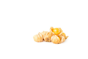 Cape gooseberry on isolated white background.