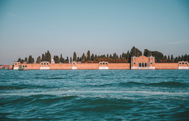 Murano cemetery in Venice, Italy