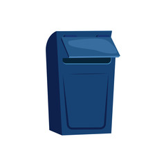 Blue metal mailbox. Post, box, information. Can be used for topics like service, address, correspondence