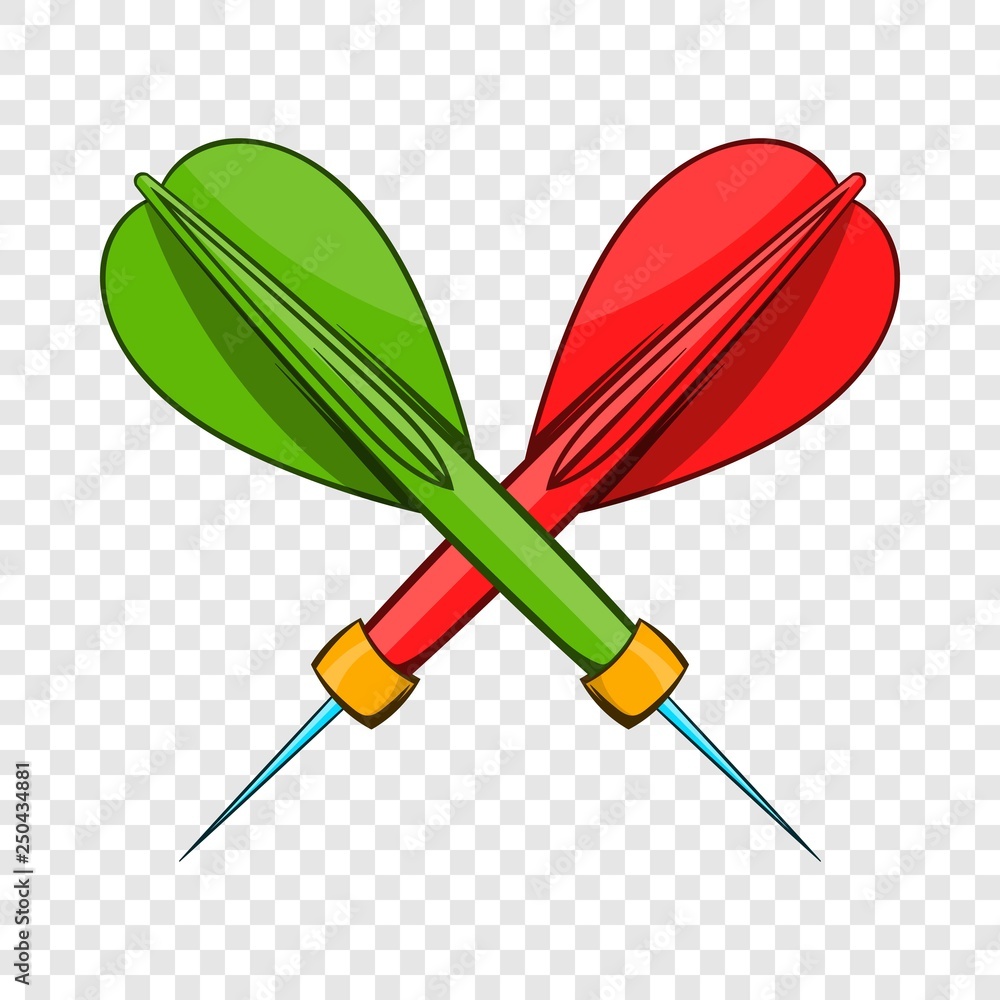 Aufkleber darts icon in cartoon style isolated on background for any web design