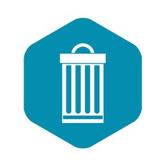 Trash can icon in simple style isolated on white background