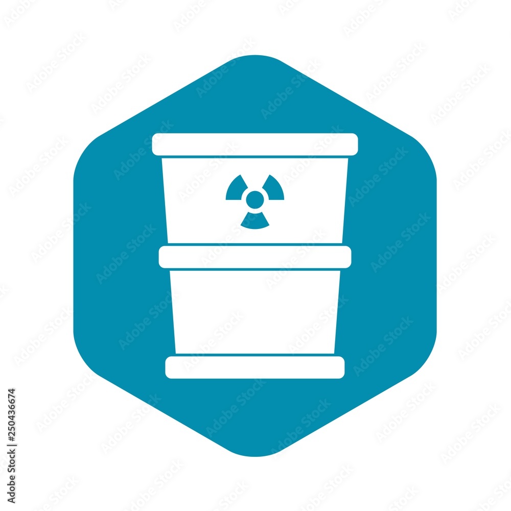 Poster trash can icon in simple style isolated on white background
