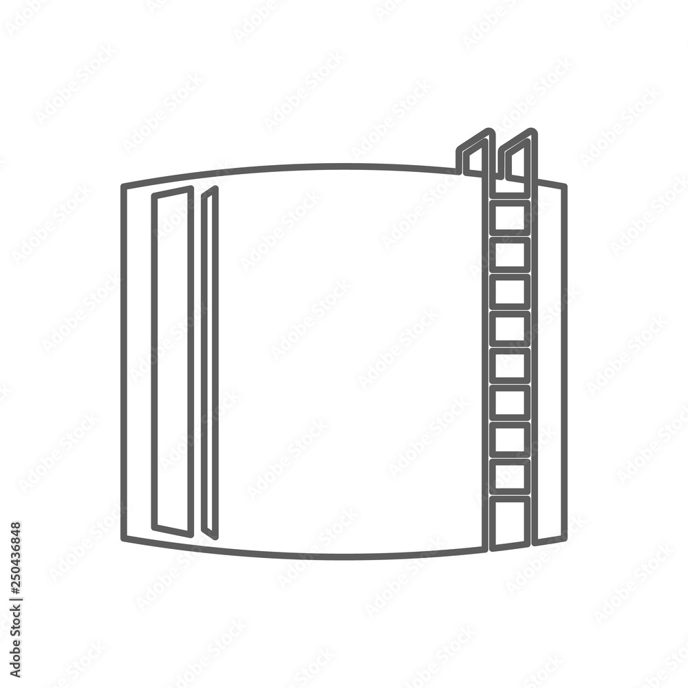 Poster oil storage icon. element of oil for mobile concept and web apps icon. outline, thin line icon for w