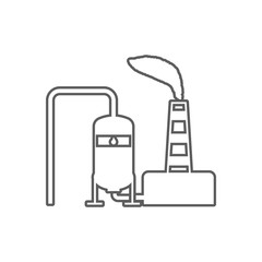 Obraz premium oil refinery icon. Element of Oil for mobile concept and web apps icon. Outline, thin line icon for website design and development, app development