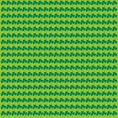 St. Patricks day seamless vector pattern on green background