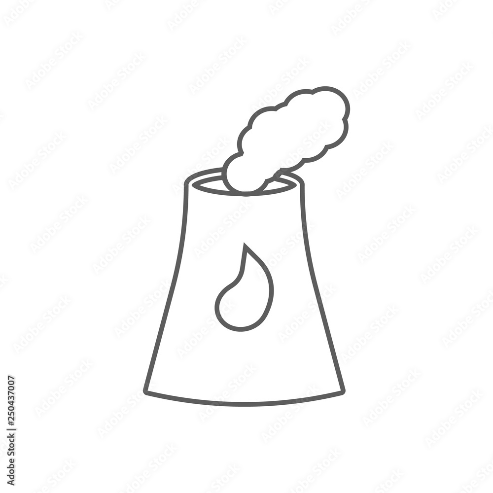 Poster vector refinery icon icon. element of oil for mobile concept and web apps icon. outline, thin line i