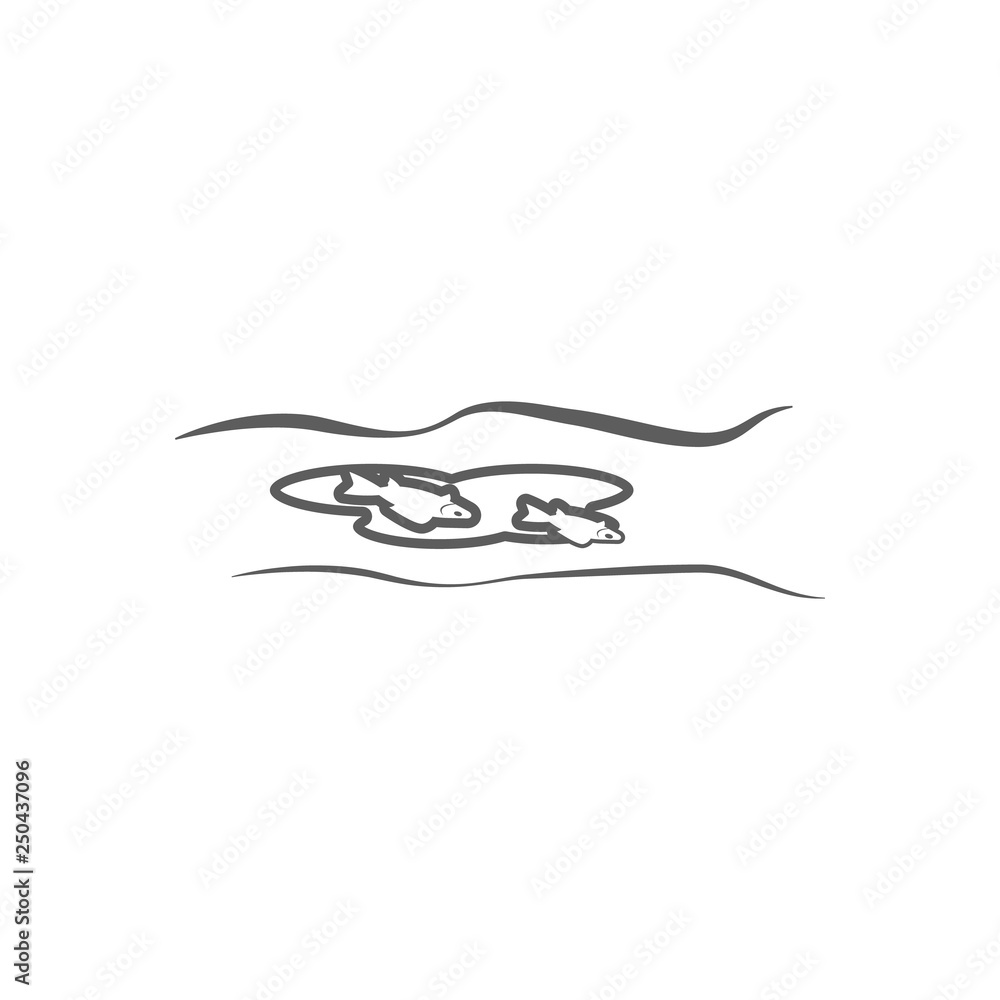 Poster puddle of oil slick spill icon. element of oil for mobile concept and web apps icon. outline, thin l